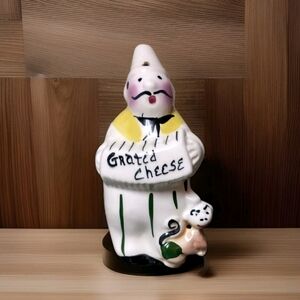 Vintage Starnes Pottery Organ Grinder Cheese Shaker W/Monkey